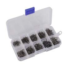 500 Piezas Kit De Anzuelos Pesca Afilados Con Caja - Negro - Ver 4