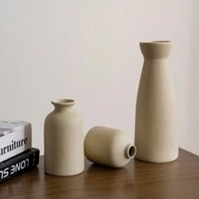 1Set/3Pcs Glazed Rustic Vase, OdernCeramic Vase For Home Decoration, Suitable For Fireplace, Table, Kitchen, Living Room Decoration Flowers, Decorations, Home Decorations, Ornaments, Home Gifts, Home Accessories, Home Furnishings, FurnishingsNordic, Style, Fashion, Simple, Vase, Dried. Flower Vase Glass Vase