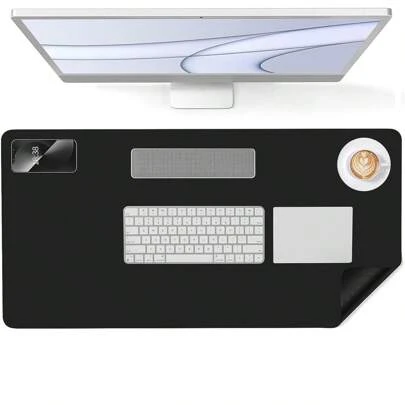 Leather PU Desk Pad Protector,Lightweight Table Mat,Mouse Pad,Office Desk Mat, Non-Slip PU Leather Desk Blotter,Larg Gaming Pad,Laptop Desk Pad,Waterproof Desk Writing Pad for Office and Home