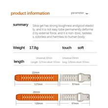 Soft Silicone Strap Compatible With Samsung Galaxy Watch 4 5pro Quick Release 20mm 22mm Sport Active 2 Bracelet Compatible With Huawei GT 2 3 Watchband - Starlight - View 4