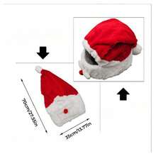 1pc New Christmas hat Outdoor Christmas riding helmet cover Headwear Christmas hat - Multicolor - View 3