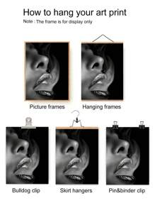 1pc Modern Black Lips Canvas Wall Art - Fashionable And Eye-Catching Wall Decor For Living Room, Bathroom, And Bedroom - Perfect Home Decor With No Frame - Multicolor - View 6