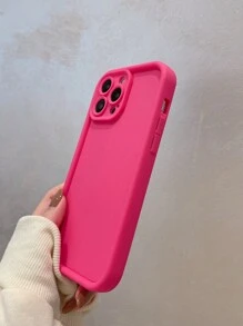 Sành điệu Chống sốc TPU mềm Ốp lưng & bao da điện thoại In Màu hồng , Tương thích với iPhone - Màu Hồng Tươi - Xem 5