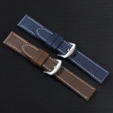 18mm 20mm 22mm 24mm時尚手錶表帶運動復古真皮手錶帶通用手腕搭配歐米茄手錶配件