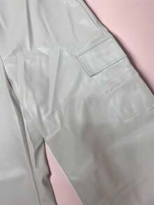 PANTALONES DE VINIPIEL - Blanco - Ver 4