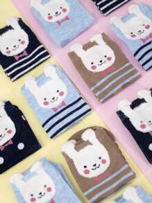 Set Of 12 Pairs Of Tins With Ears For Girls With Fun Animal Designs - Multicolor - View 7
