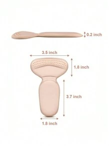 1pair 2-in-1 Silicon Gel Soft Comfy Heel Pads With Cuttable Design For High Heel Shoes - Beige - View 10