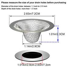 4入組(2中2小)浴室網狀水槽排水器與垃圾處理器封套,廚房水槽過濾器,防堵,不鏽鋼廚房水槽排水口,防堵和除臭 - 銀灰 - 查看 4