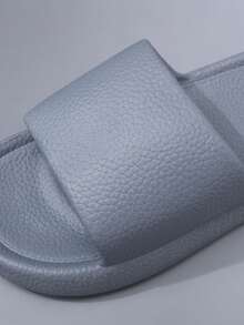 男士室內拖鞋,輕便防滑,厚底皮紋質地,個性化灰色eva涼鞋