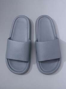 男士室內拖鞋,輕便防滑,厚底皮紋質地,個性化灰色eva涼鞋