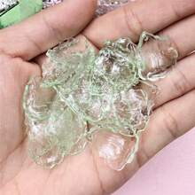 50入組透明水晶葉子珠,20.2*23.3mm,用於漢服簪子製作、服裝材料,原版