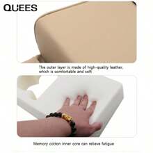 Quees Car Center Console Armrest Pad&Bracket With Storage Box And Cup Holder - Beige - View 4