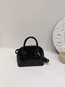 Retro Shell Shaped Handbag, Beautiful Women's Perfect Shoulder Bag - Black - View 9