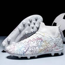 Men's Indoor Turf Football Shoes, Arch Support Football Nails, High-Performance Five-A-Side Football Sneakers - White - View 11