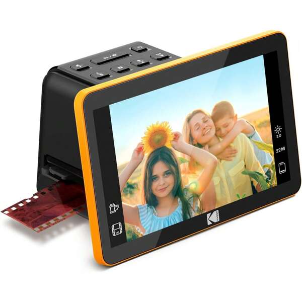 Kodak Slide N SCAN Film Scanner And Slide Viewer With 7" Large LCD Screen, Slide Scanner Converts B&W Negatives & Slides 35mm, 126, 110 Film Negatives To To High Resolution 22MP JPEG Digital Photos