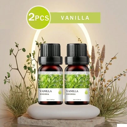 2pcs Vanilla Flavor 2 Bottles Of Aromatherapy Essential Oil Diffuser Aromatherapy Candle Aromatherapy Stove Diffuser Stone Humidifier Car Aromatherapy Home Aromatherapy Essential Oil Refill Liquid