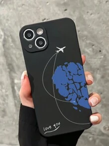 2pcs Thickened Edge Anti-Fall Couple Phone Case With Heart And English Letters Patterns, Compatible With IPhone, Compatible With Xiaomi, Compatible With Samsung And Compatible With Huawei Series,International Version, Not The Domestic Version - Multicolor - View 4
