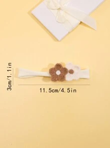 4pcs Autumn/Winter Earthy Tone Butterfly & Flower Decor Headband, Elegant For Infants & Girl, Suitable For Wedding Party Fashion, Lifelike Butterfly Elastic Headband, Baby Hair Accessories Love Valentine