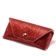 閃亮花紋眼鏡袋,鱷魚皮紋眼鏡盒pu皮太陽眼鏡墨鏡收納盒香水收納盒豪華優雅鑽石畫禮品婚禮派對假日女士旅行適用於女孩典雅優雅化妝包收納袋極簡風格