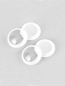 3 件裝 3 克白色蓋子化妝品罐,帶透明窗口,適用於奶油、眼影、美甲、閃光存儲