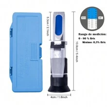 Optical Refractometer, Digital Brix Refractometer 0-90% Brixometer, Digital Refractometer, Refractometer For Honey, Refractometers For Dessert Cream Syrup Juice Sugar Tester - Black - View 2