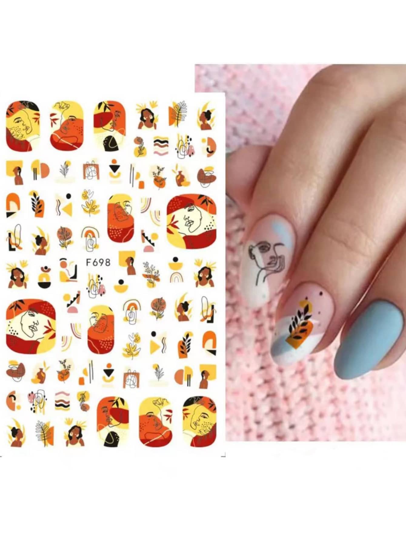 3D Sun Moon Star Nail Stickers,Bronzing Stars Sun Moon Nail Decals Sta -  BEAUTY NAIL