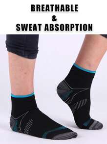 6 Mắt cá chân Thoáng khí Thể thao Vớ nén Với Arch Ủng hộ Thoải mái Cái đệm Không dấu vết Tất mắt cá chân Đối với phụ nữ & Nam Điền kinh  chạy Đạp xe Đi bộ du lịch - màu đen - Xem 4