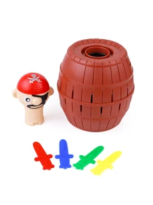 趣味海盗桶剑插入玩具 - 适合儿童和家庭的创意恶作剧游戏 | 互动式桌面迷你游戏 | 适合男孩和女孩的新奇派对礼物 | 缓解压力的节日玩具 - 彩色 - 查看 3