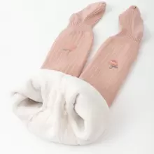 1 quần tất dày ấm áp cho bé gái mùa thu/đông, quần legging cơ bản dễ thương cho trẻ mới biết đi, tất cho trẻ sơ sinh - Hồng - Xem 2