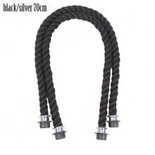 全新 1 对长短 Obag 绳状手柄肩带适用于 O Bag 配件经典迷你腋下单肩包腰带女士手提包 - 黑色 - 查看 2