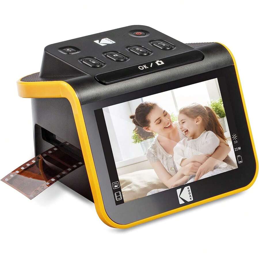 Kodak Slide N SCAN Film Scanner And Slide Viewer With 5" Large LCD Screen, Slide Scanner Converts B&W Negatives & Slides 35mm, 126, 110 Film Negatives To To High Resolution 22MP JPEG Digital Photos - Black - View 1