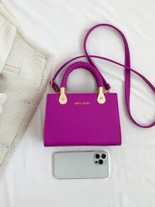 Versatile Ins Girls Handbag New Fashion Small Square Bag 14-16 Years Old Children's Shoulder Bag Texture Retro Crossbody Bag