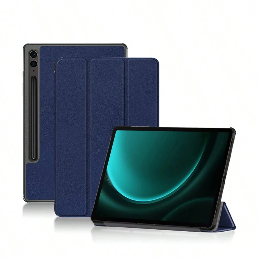 1 个蓝色保护壳适用于三星 Galaxy Tab S9 FE 10.9 英寸 2023 X510 X516B X516 翻盖支架保护套适用于 Tab S9 FE Plus 12.4 英寸 X610 X616 平板电脑智能保护壳 S9 11 英寸 X710 X716B/X716U Tab S9+/Plus 12.4 英寸 X810 X816B/X818U 轻质三折防摔皮套 - 藍色的 - 查看 1