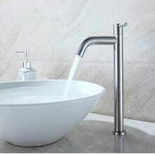 1入組不銹鋼單冷水龍頭,適用於浴室、廚房水槽、陽台 - 黑色 - 黑色 - 查看 7