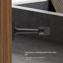 1 Miếng Đen Chống gió Và Chống va chạm Chặn cửa Với Cao su , Thích hợp Đối với Và Phòng tắm - Xám - Xem 2