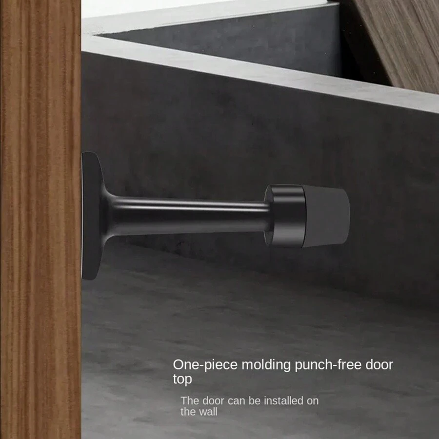 1 Miếng Đen Chống gió Và Chống va chạm Chặn cửa Với Cao su , Thích hợp Đối với Và Phòng tắm