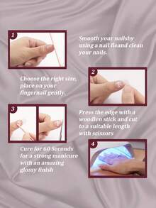 20入組純紅色系列高級凝膠美甲貼紙,半固化第二代美甲膜,uv,讓手指看起來更白,網紅款