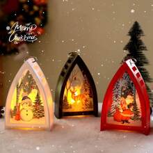 2入組銅色聖誕燈籠燈,聖誕節裝飾無火蠟燭燈,風力燈籠家庭花園裝飾led燈,窗戶裝飾聖誕樹吊飾,適用於桌上、戶外、派對(電池供電)