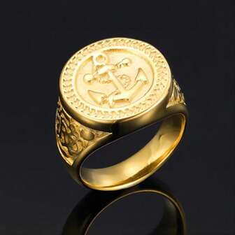Bagues Vintage plaquées or 18 carats pour hommes et femmes, symbole de liberté et de bravoure, cadeau de bijoux d'été, 1 pièce