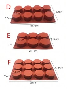 1pc Cylinder Silicone Molds for Baking,  Mousse Cake 3D Silicone Baking Molds for Brownie French Dessert Mold Pastry Ice Cream,Soap, Candle, Cupcake, Pudding, Jello, Muffin