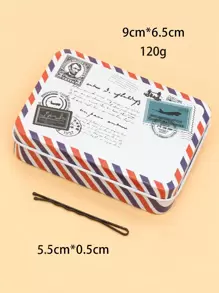 100 件/盒女士发夹套装，爪形和波浪形设计，经典时尚黑色夹子，适合日常使用休闲爪夹发夹发夹，学校用品 - 黑色 - 查看 3