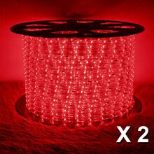 50/100/150/200ft Led Rope Light Strip Lights Waterproof Indoor Outdoor String Lighting Christmas Party Home Decor - Red - View 5