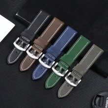 18mm 20mm 22mm 24mm時尚手錶表帶運動復古真皮手錶帶通用手腕搭配歐米茄手錶配件