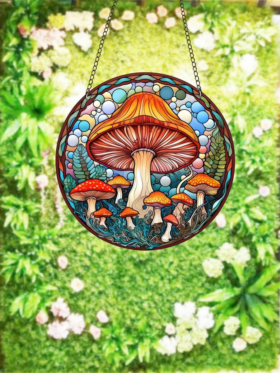 1pc Mushroom Shaped Sundial - Blue - View 1