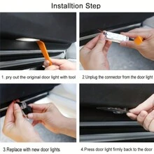 YANF 4 件裝車門燈雷射標誌裝飾項目幽靈燈適用於梅賽德斯奔馳 A B C M Ml Gla Gls E 級 W176 W205 W166 W246 W212 汽車造型配件 - 投影燈 - 查看 9