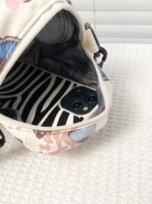 Fashionable Nylon Butterfly Pattern Simple And Versatile Mini Crossbody Bag - Multicolor - View 3