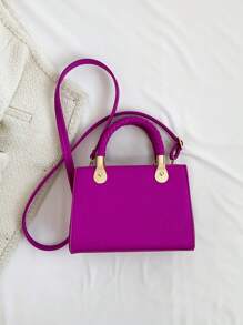 Versatile Ins Girls Handbag New Fashion Small Square Bag 14-16 Years Old Children's Shoulder Bag Texture Retro Crossbody Bag