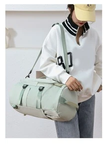 女士旅行背包,大容量隨身背包,17英寸筆記本電腦背包,防水背包,徒步旅行背包,休閒旅行袋,健身袋,大背包,過夜包,運動、學校、假日通用 - 綠色 - 查看 3