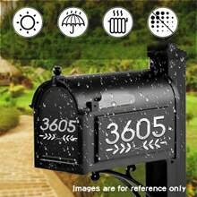 10pcs 2-inch Silver Reflective Numbers Sticker, Waterproof Adhesive Sticker Label, For Mailbox, Doorplate, House Number, Nighttime Visibility - Silver - View 9