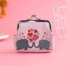 Girl's Cute Elephant Giraffe Pattern Mini Coin Wallet, Decorative Accessories Holiday Gift - Multicolor - View 5